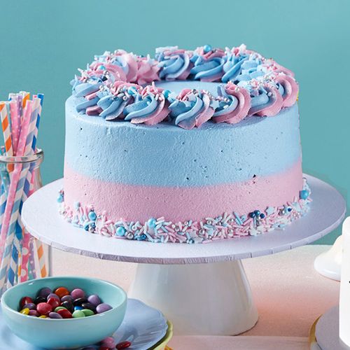 Vegan Pink & Blue Cake