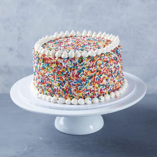 Vegan Rainbow Sprinkles Cake