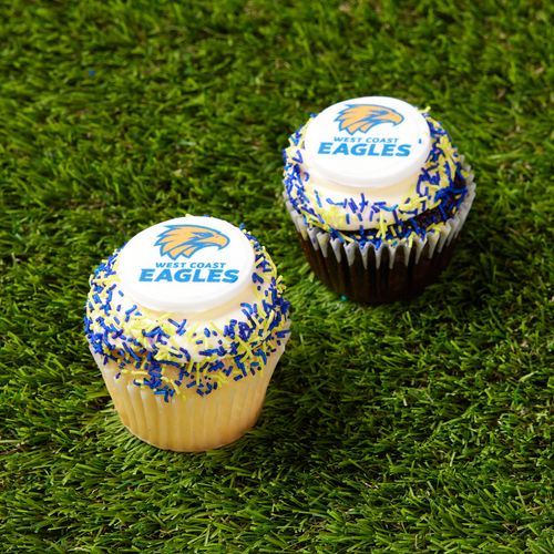 West Coast Eagles Cupcakes - Pack of Six