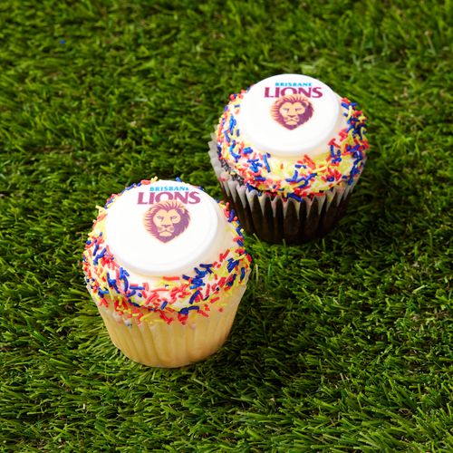 Brisbane Lions Cupcakes - Pack of Six