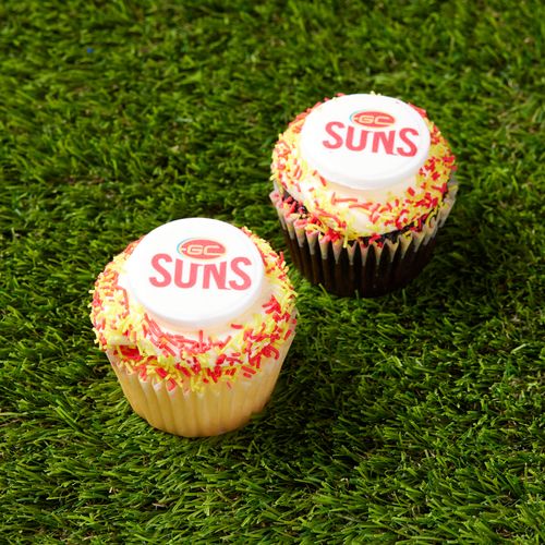 Gold Coast Suns Cupcakes - Pack of Six