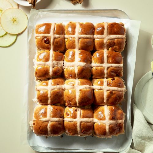 Apple & Cinnamon Hot Cross Bun - Pack of Twelve
