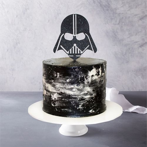 Darth Vader Topped Birthday Cake