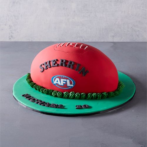 AFL Sherrin Footy Birthday Cake