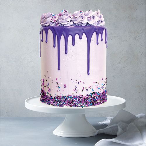 Purple Drip Celebration Cake
