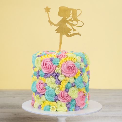 Fairy Flowers Birthday Cake 