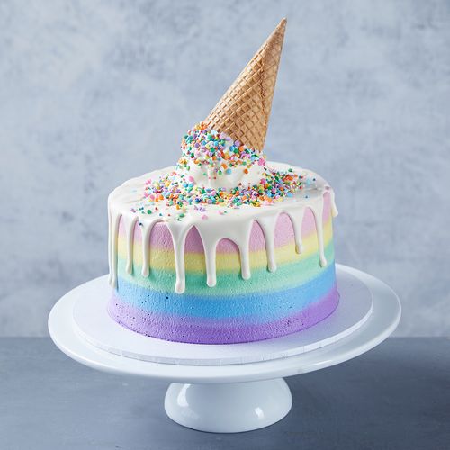 Flourless Ice Cream Rainbow Cake