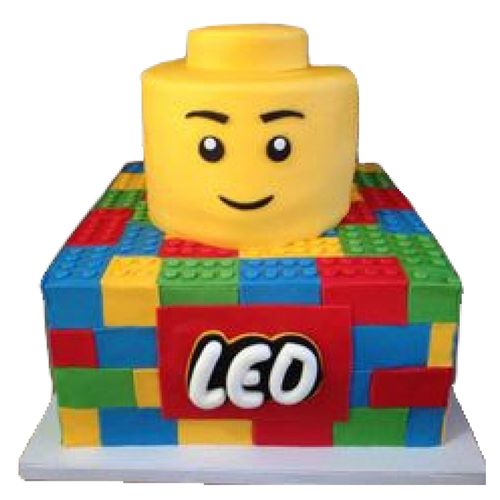 Lego Block Birthday Cake
