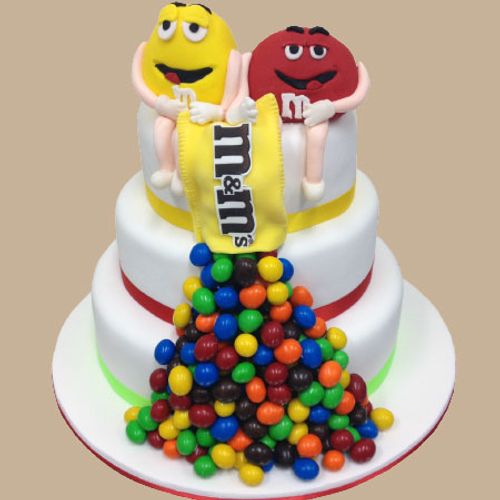 M & Ms 3D Custom Birthday Cake