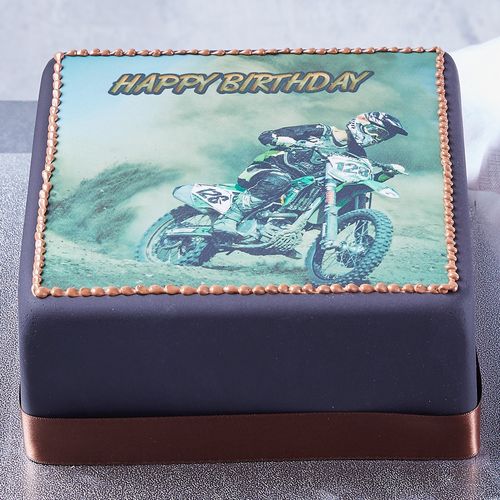 Motorbike Photo Cake