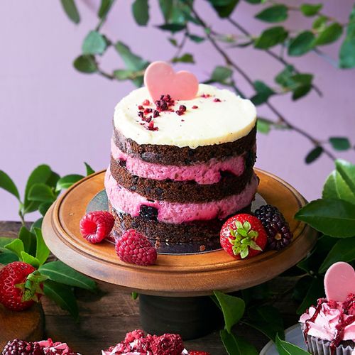 Mini Berry Flourless Chocolate Cake