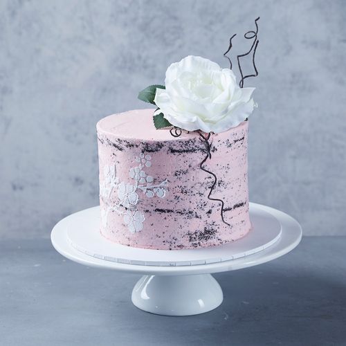 Pink Stencil Cake